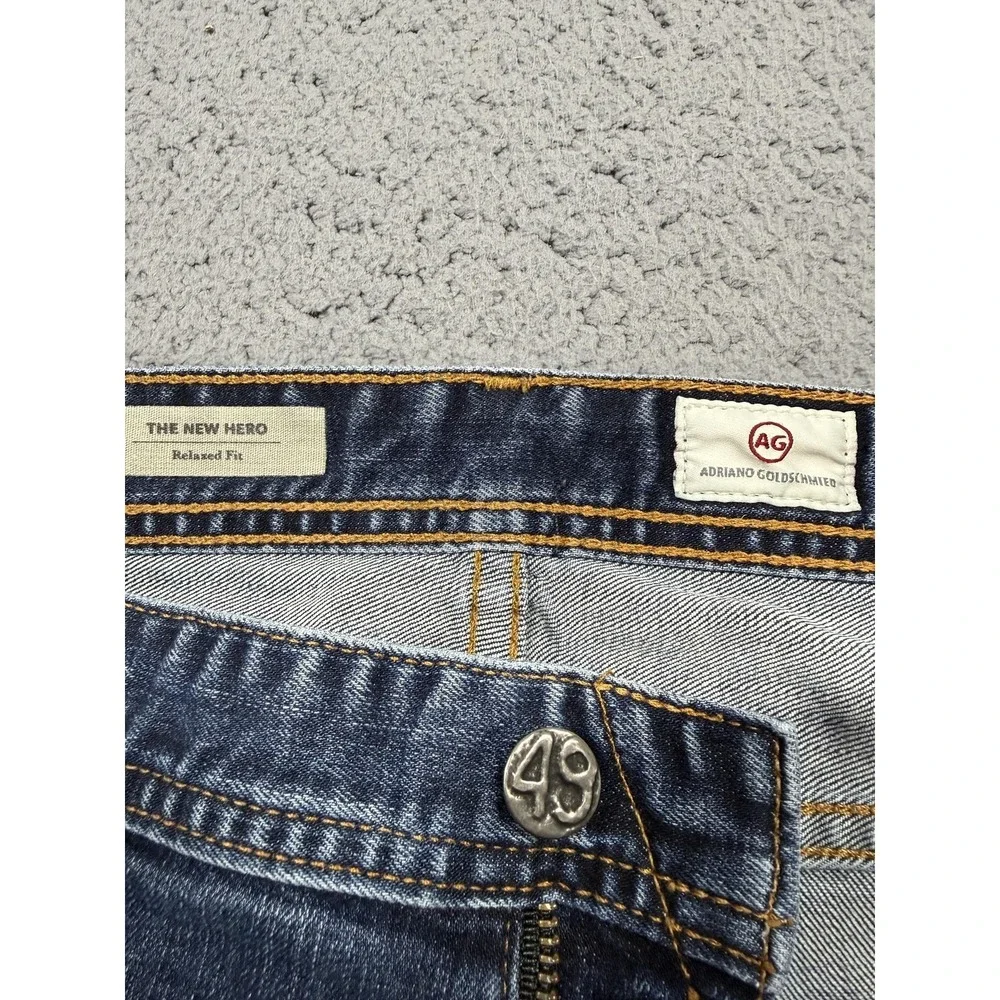 AG Adriano Goldschmied‎ New Hero Jeans Mens 38x32 Blue Relaxed Stretch Denim